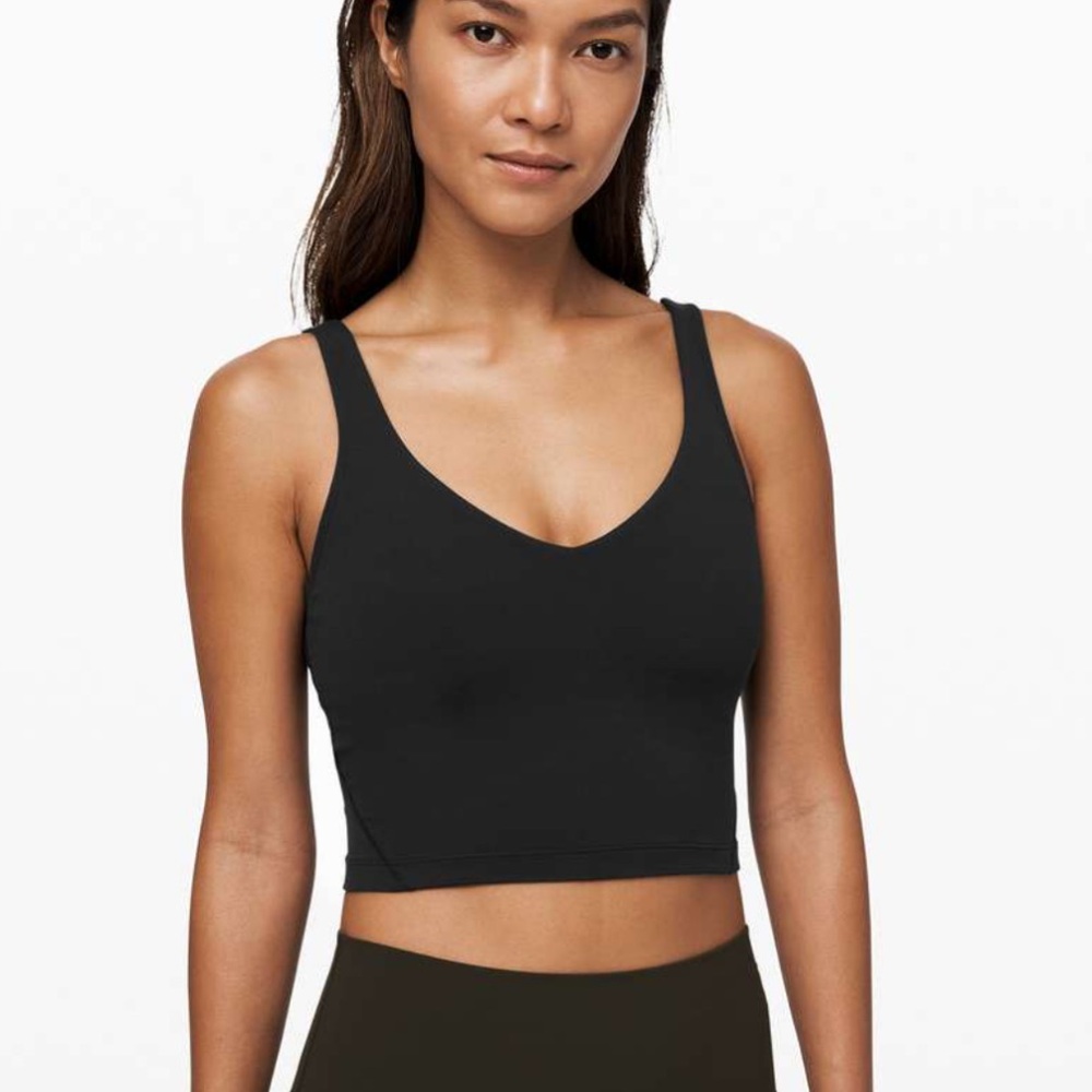 Worn once! lululemon align tank top sports bra crop black size 6
